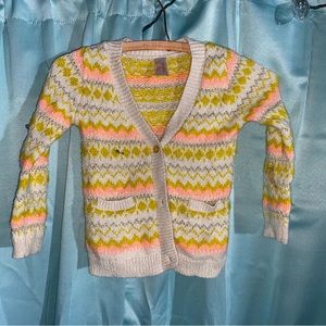 Girls 4t cat & jack knitted striped cardigan